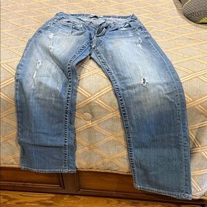 BKE Faded Blue Distressed Jeans